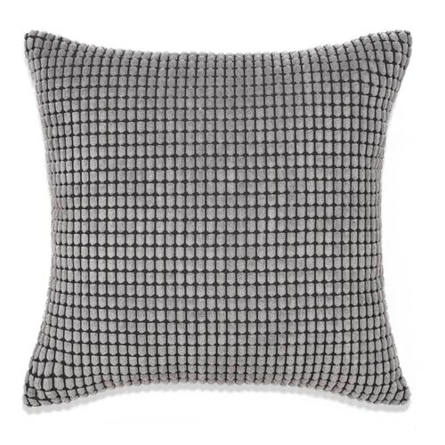 Pudesæt 2 stk. velour 45 x 45 cm grå