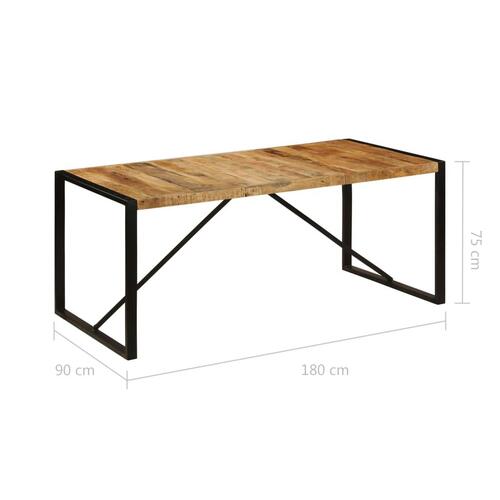 Spisebord i massivt ru mangotræ 180 cm