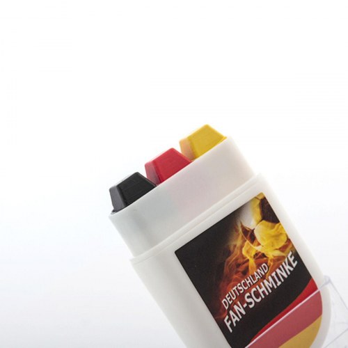 Ansigtsfarve - tricolor stift i sort, rød og gul