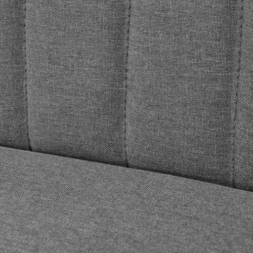 Stofsofa 117x55,5x77 cm lysegrå