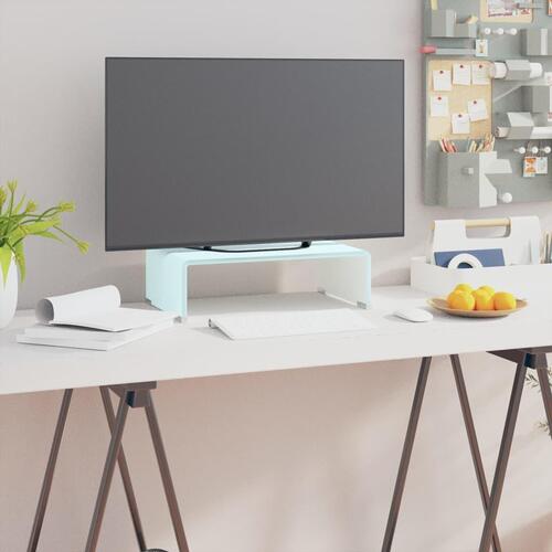 Tv-stativ/skærmforhøjer 40x25x11 cm glas grøn