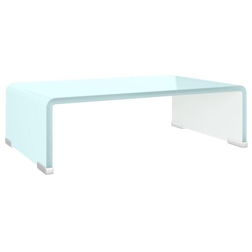 Tv-stativ/skærmforhøjer 40x25x11 cm glas grøn