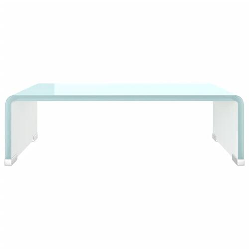 Tv-stativ/skærmforhøjer 40x25x11 cm glas grøn