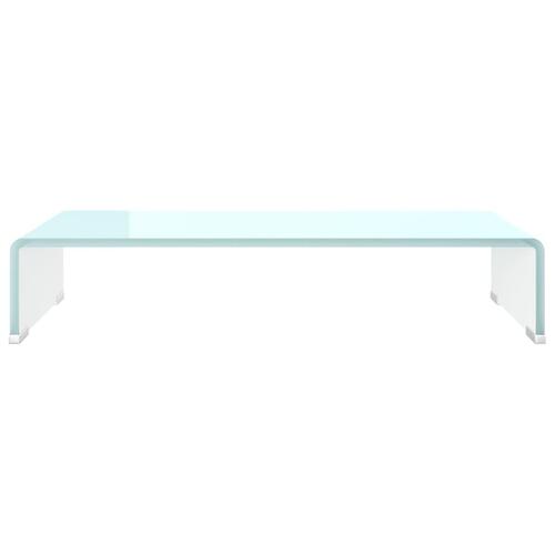Tv-stativ/skærmforhøjer 60x25x11 cm glas grøn