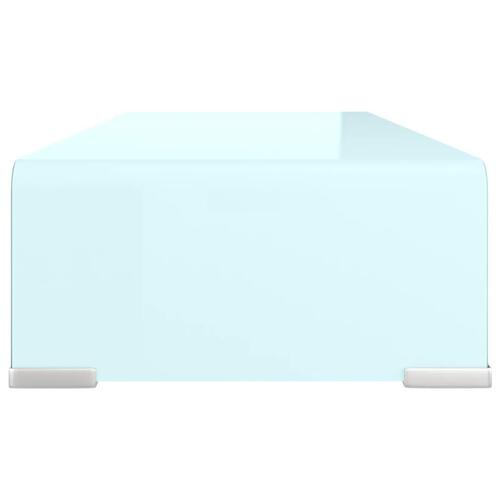Tv-stativ/skærmforhøjer 60x25x11 cm glas grøn