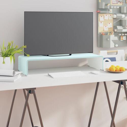 Tv-stativ/skærmforhøjer 70x30x13 cm glas grøn