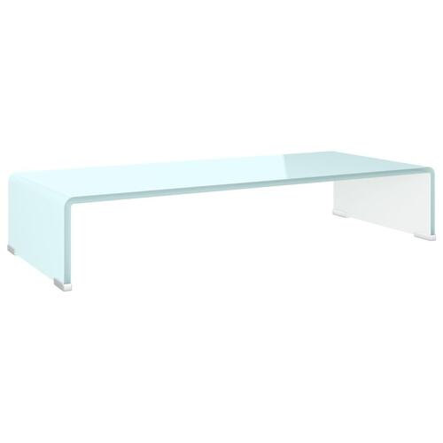 Tv-stativ/skærmforhøjer 70x30x13 cm glas grøn