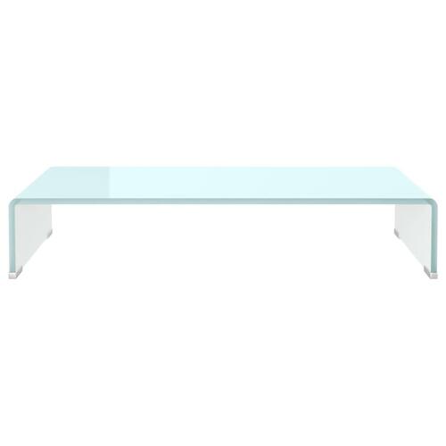 Tv-stativ/skærmforhøjer 70x30x13 cm glas grøn