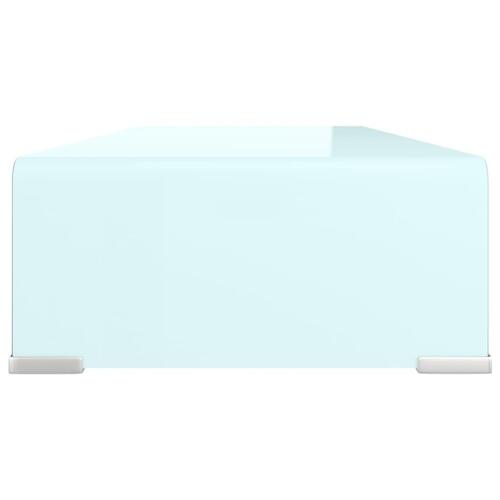 Tv-stativ/skærmforhøjer 70x30x13 cm glas grøn
