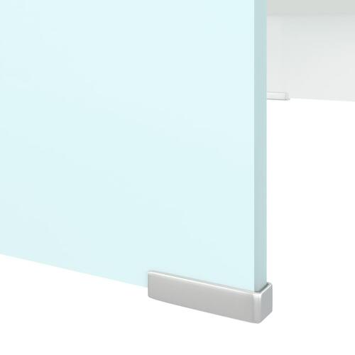 Tv-stativ/skærmforhøjer 70x30x13 cm glas grøn