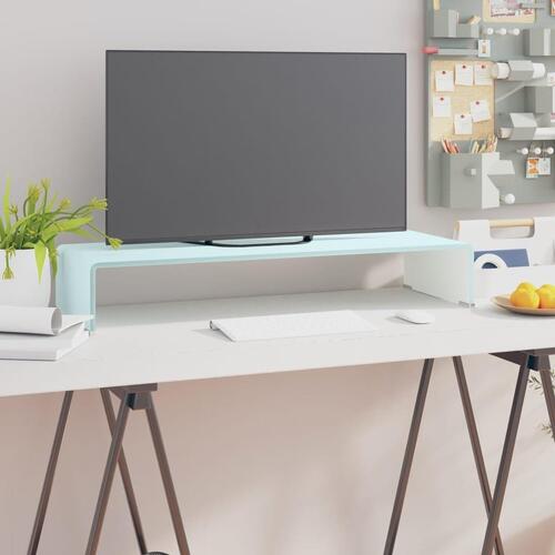 Tv-stativ/skærmforhøjer 80x30x13 cm glas grøn