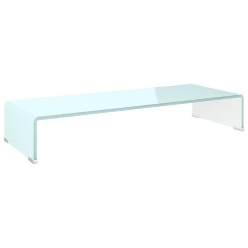 Tv-stativ/skærmforhøjer 80x30x13 cm glas grøn