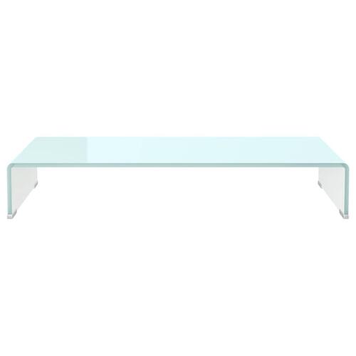 Tv-stativ/skærmforhøjer 80x30x13 cm glas grøn