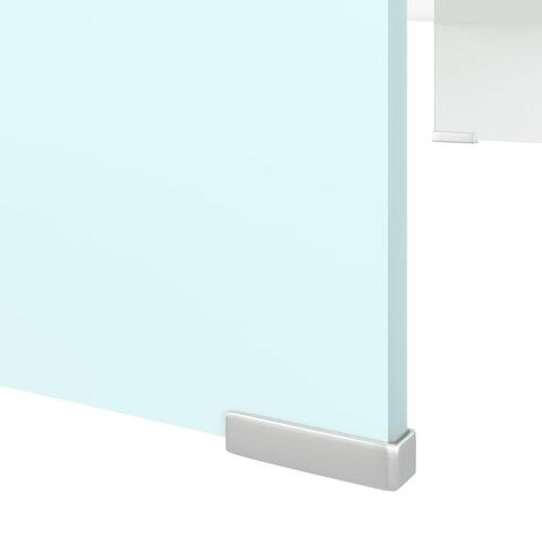 Tv-stativ/skærmforhøjer 80x30x13 cm glas grøn