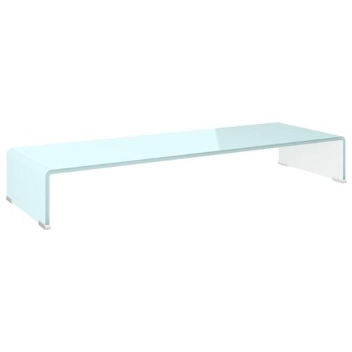 Tv-stativ/skærmforhøjer 90x30x13 cm glas grøn