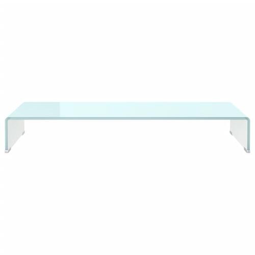 Tv-stativ/skærmforhøjer 90x30x13 cm glas grøn