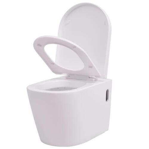 Væghængt toilet keramisk hvid