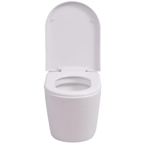 Væghængt toilet keramisk hvid
