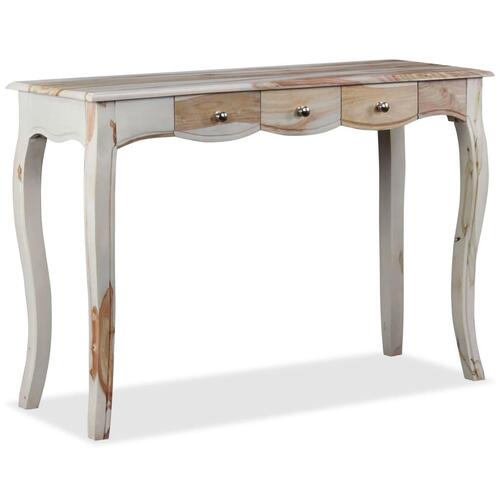 Konsolbord med 3 skuffer massivt sheeshamtræ 110 x 40 x 76 cm