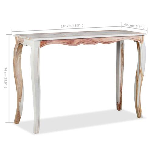 Konsolbord massivt akacietræ 110 x 40 x 76 cm