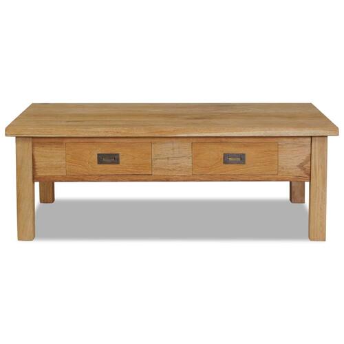 Sofabord 100x60x35 cm massivt teaktræ