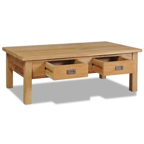 Sofabord 100x60x35 cm massivt teaktræ