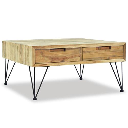 Sofabord 80 x 80 x 40 cm massivt teaktræ