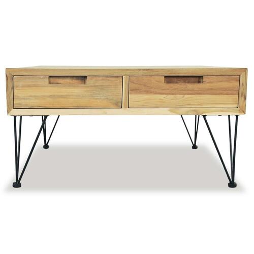 Sofabord 80 x 80 x 40 cm massivt teaktræ
