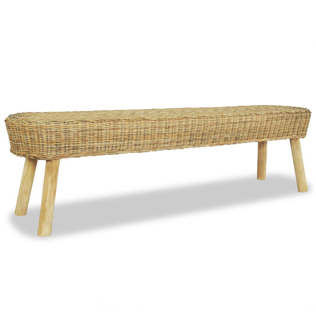 Entrébænk 160 x 35 x 45 cm naturligt rattan