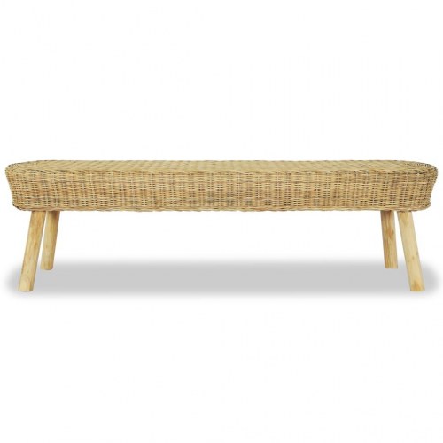 Entrébænk 160 x 35 x 45 cm naturligt rattan