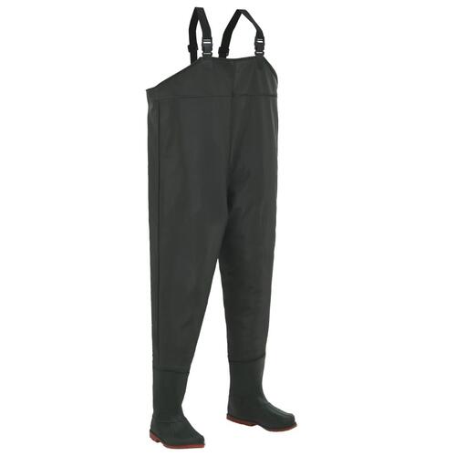 Waders med støvler grøn str. 39
