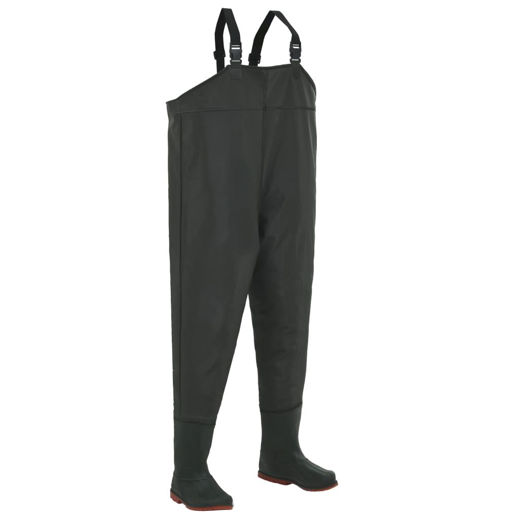 Waders med støvler grøn str. 39