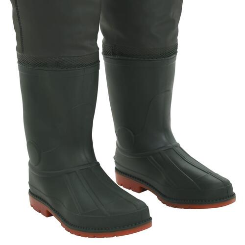 Waders med støvler grøn str. 39