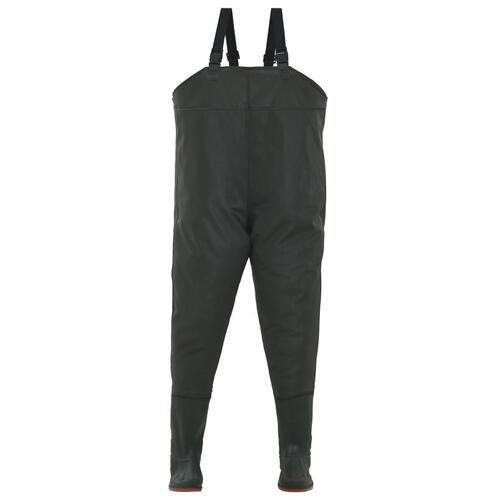 Waders med støvler grøn str. 45