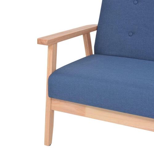 2-personers sofa stof blå