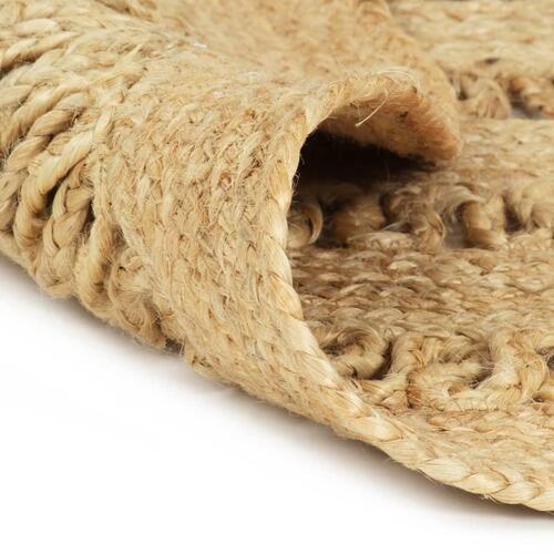 Håndlavet tæppe flettet jute 90 cm