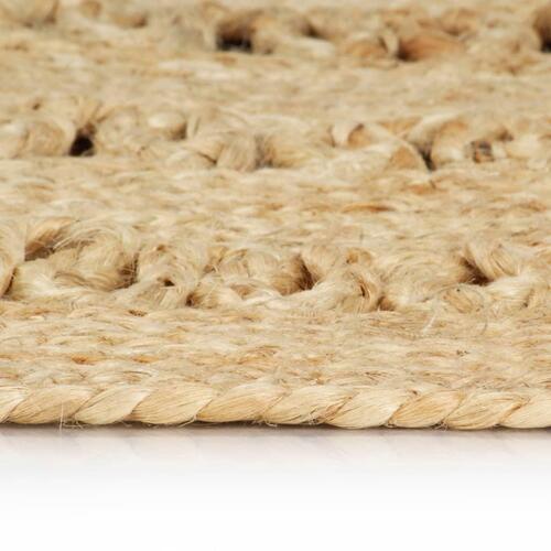 Håndlavet tæppe flettet jute 90 cm