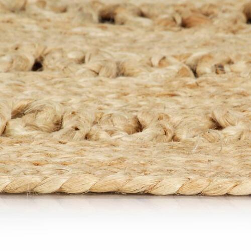 Håndlavet tæppe flettet jute 120 cm