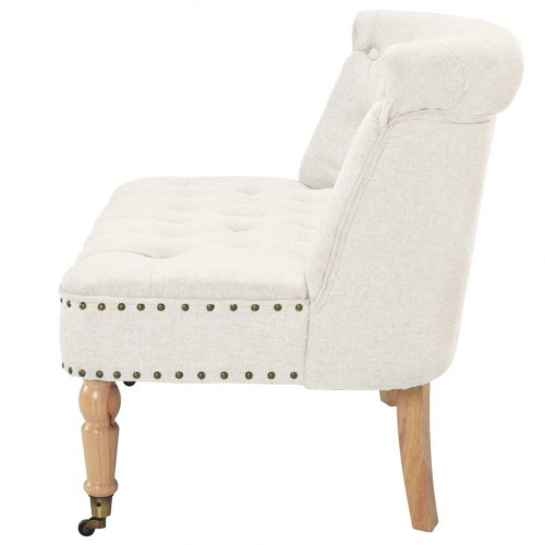 Loveseat 94x67x76 cm stof hvid