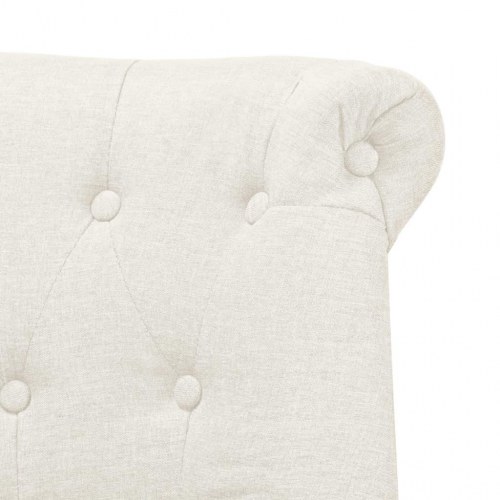 Loveseat 94x67x76 cm stof hvid
