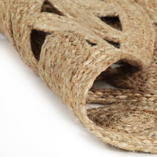 Håndlavet tæppe flettet jute 120 cm