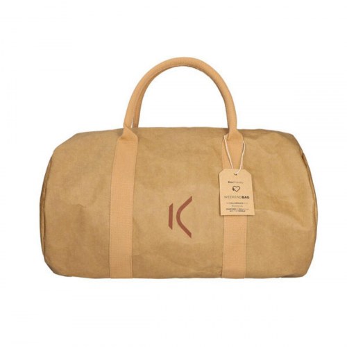 KSIX WeekendBag sportstaske - brun, eco‑venligt kraftpapir (25 × 45 cm)
