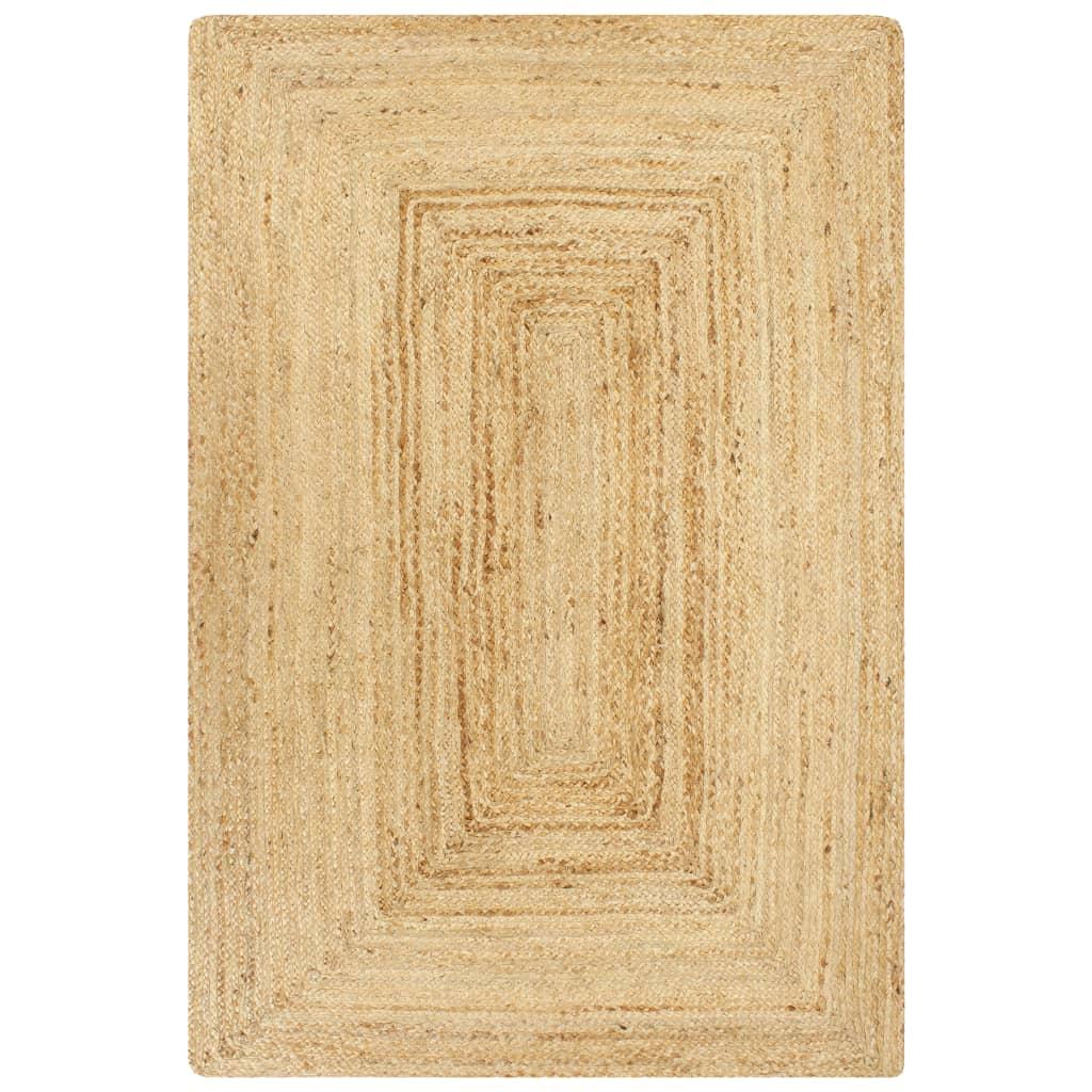 Håndlavet tæppe jute 80 x 160 cm naturfarvet
