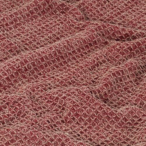 Plaid 125 x 150 cm bomuld bordeauxfarvet