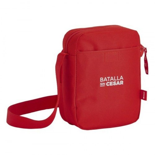 Real Sporting de Gijón crossbody skuldertaske - rød 16 × 22 × 6 cm