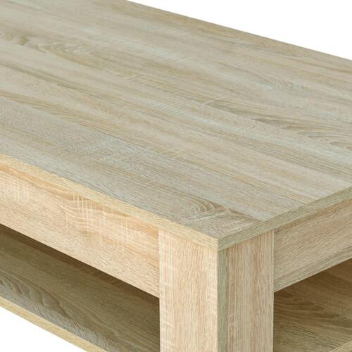 Sofabord spånplade 110 x 65 x 48 cm egetræ