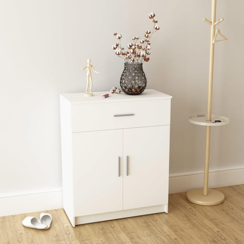 Skænk konstrueret træ 71 x 35 x 88 cm hvid