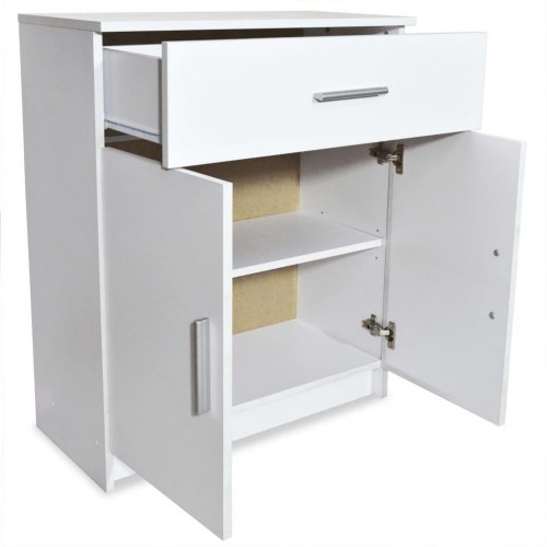Skænk konstrueret træ 71 x 35 x 88 cm hvid