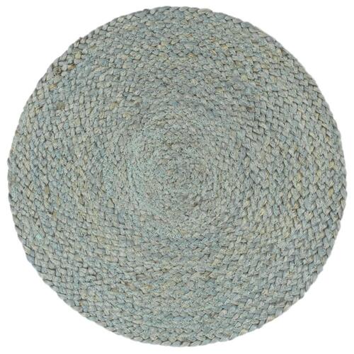 Dækkeservietter 6 stk. rund 38 cm jute olivengrøn
