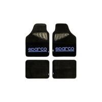 Bil gulvmåtte sæt Sparco SPC1901 Universal Sort/Blå (4 stk)